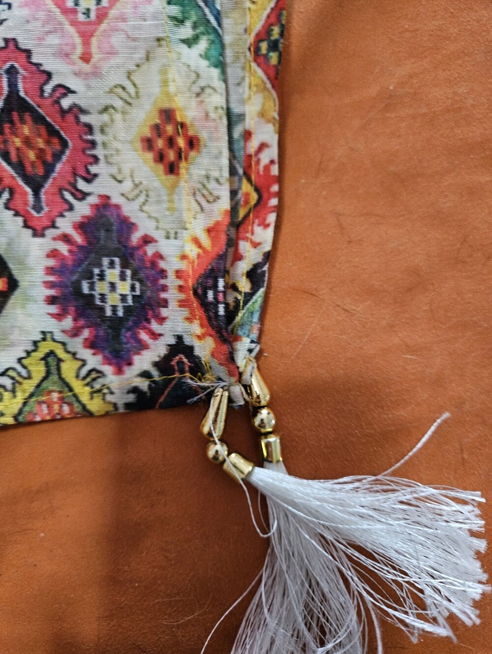 Colorful Geometric Tassel Table Runner - Picture 2 of 2